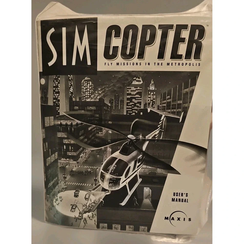 SimCopter PC 1996 Maxis Big Box Simulation Game New Sealed with Manual